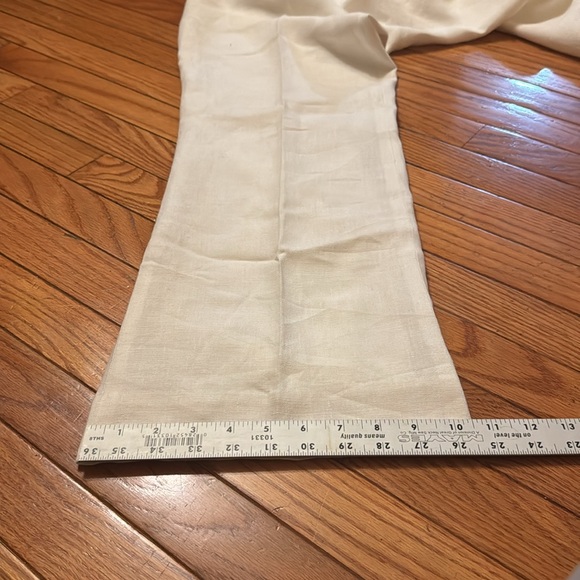 Ralph Lauren White Wide-Leg  100% Linen Trousers - Picture 7 of 8